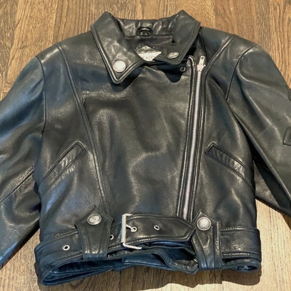 Lambskin Double Breasted Biker Leather Jacket